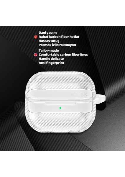 Samsung Galaxy Buds3 ve Buds3 Pro Uyumlu Karbon Fiber Hybrid Polymer Technology Kulaklık Kılıfı