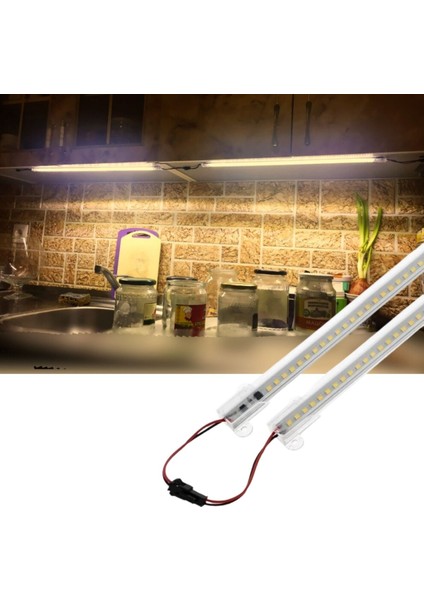 2 Adet 50 cm 220V Şeffaf Çubuk Bar LED Gün Işığı SB-6554