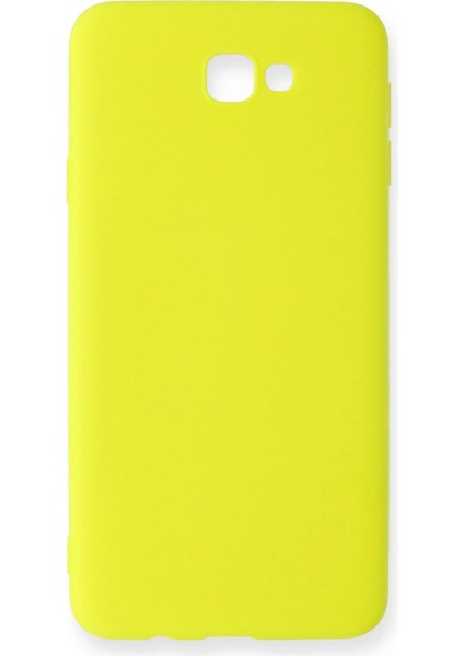 Samsung Galaxy J7 Prime Kılıf Nano Içi Kadife Silikon - Sarı - ALVN6793-9537