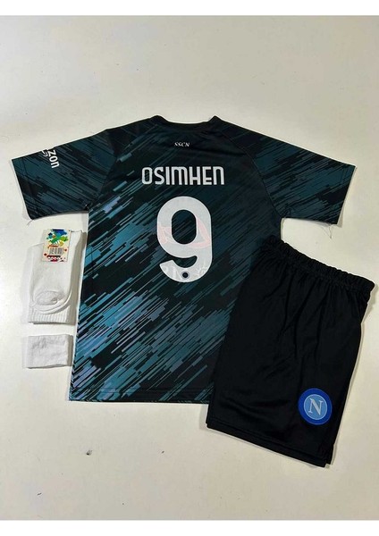 Napoli 2022/23 Sezonu Victor O's.i.m.h.e.n Deplasman Çocuk Forması 4'lü