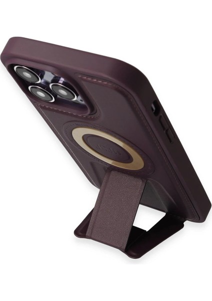 iPhone 13 Pro Max Kılıf Merkür Magneticsafe Standlı Kapak - Derin Mor - ALVN9451-5679 fırsatları