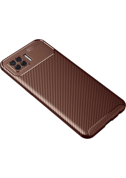Oppo A73 Kılıf Auto Focus Karbon Kapak - Kahverengi - ALVN2306-4192 fiyatları