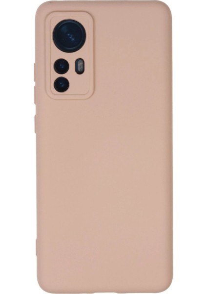 Xiaomi Mi 12 Kılıf Nano Içi Kadife Silikon - Pudra - ALVN9524-3803