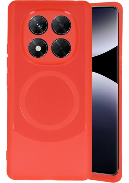 Xiaomi Redmi Note 14 Pro 4g Kılıf Maya Karbon Kapak - Kırmızı - ALVN7273-7908 modelleri