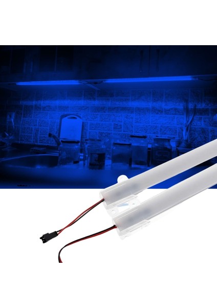 2 Adet 50 cm 220V Opak Çubuk Bar LED Mavi Işık SB-6554