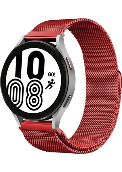 Samsung Galaxy Watch 4 Metal Mıknatıslı Kordon - Kırmızı - ALVN4077-6594