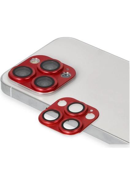 iPhone 13 Pro Max Pers Alüminyum Kamera Lens - Kırmızı - ALVN3089-1911 modelleri