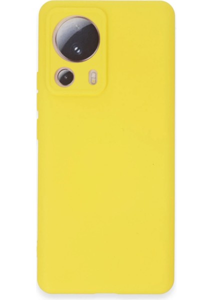 Xiaomi Mi 13 Lite Kılıf Nano Içi Kadife Silikon - Sarı - ALVN1071-8478