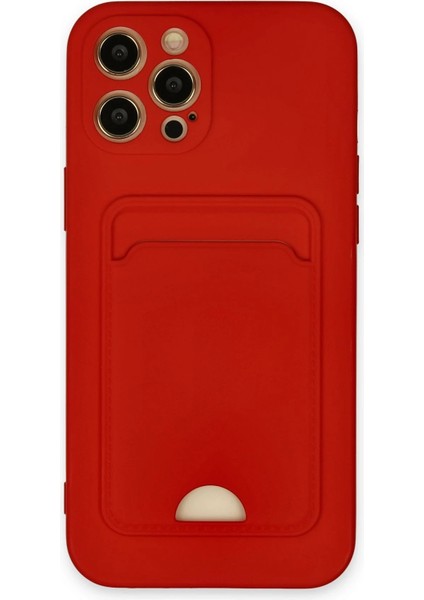 iPhone 12 Pro Max Kılıf Kelvin Kartvizitli Silikon - Kırmızı - ALVN9203-7635