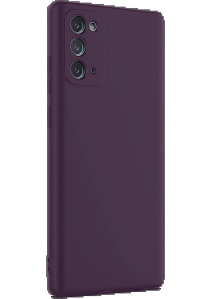 Samsung Galaxy Note 20 Kılıf First Silikon - Mürdüm - ALVN3823-4975
