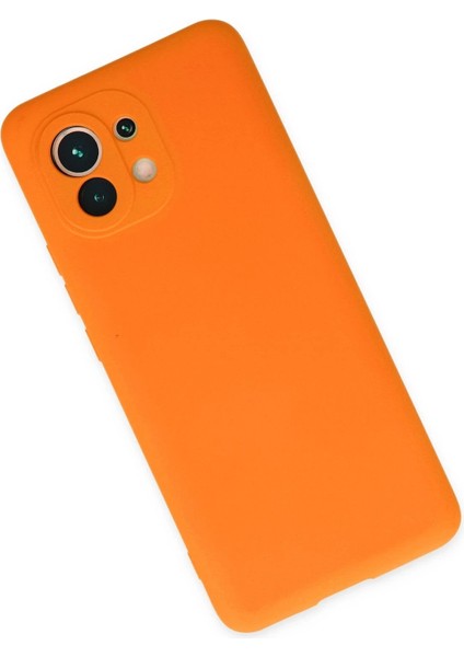 Xiaomi Mi 11 Kılıf Nano Içi Kadife Silikon - Turuncu - ALVN8484-5959 modelleri