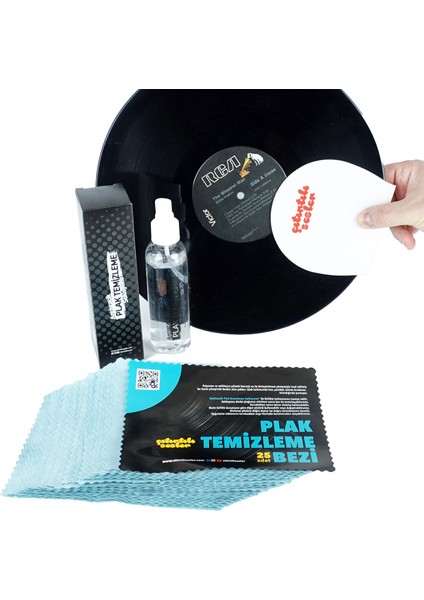 Mini Plak Temizleme Seti (3 Ürünlü Set)