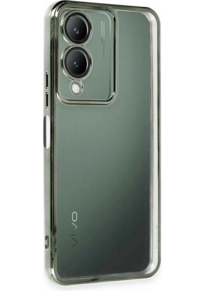 Vivo Y17S Kılıf Lensli Silikon - Yeşil - ALVN1279-3697