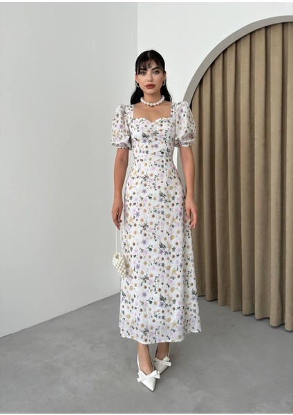 Juna Midi Boy Elbise S-Beyaz modelleri