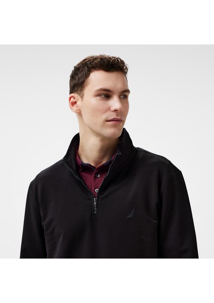 Erkek Siyah Regular Fit Sweatshirt fırsatları