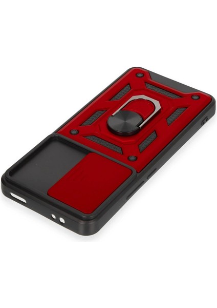Xiaomi Mi 12T Pro Kılıf Pars Lens Yüzüklü Silikon - Kırmızı - ALVN8526-4125 fırsatları