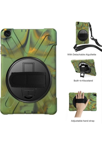 Samsung Galaxy T510 Tab A 10.1 Kılıf Amazing Tablet Kapak - Kamuflaj - ALVN7696-8045