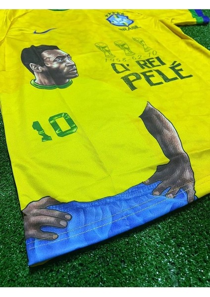Brezilya Özel Tasarım Efsane Pele Özel Konsept Yetişkin Forması modelleri