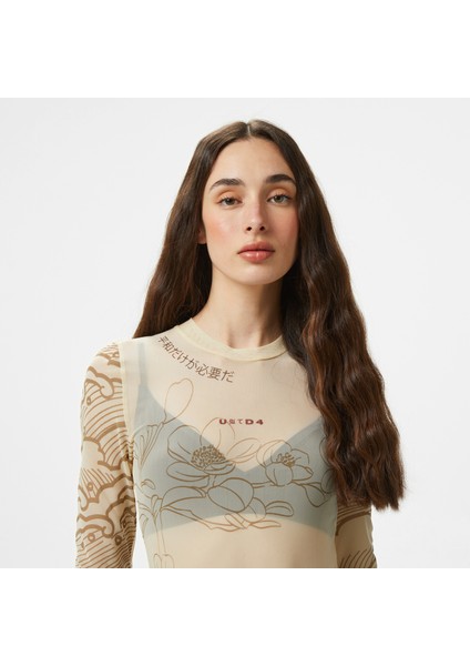 Unıted4 Tulle Dragon Kadın Krem T-Shirt fırsatları