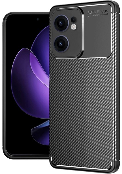 Oppo Reno 13F Kılıf Auto Focus Karbon Kapak - Siyah - ALVN3475-7338