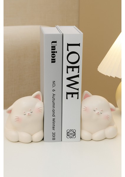 Tombul Kedi 2 Parça Kitap Tutucu