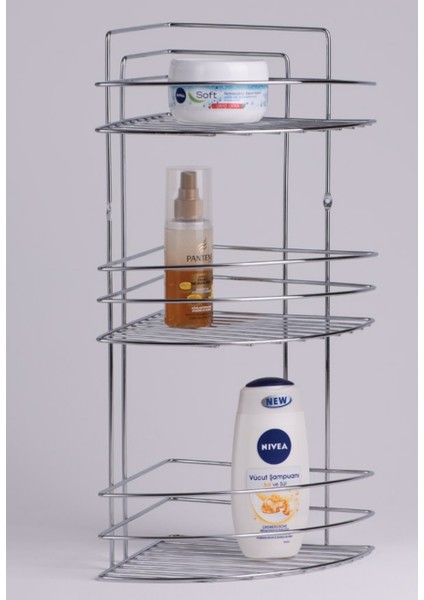 2 Adet Banyo Köşeliği 3 Lü Krom Köşelik Duş Rafı Şampuanlık Paslanmaz fiyatları