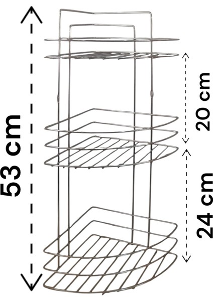 2 Adet Banyo Köşeliği 3 Lü Krom Köşelik Duş Rafı Şampuanlık Paslanmaz modelleri