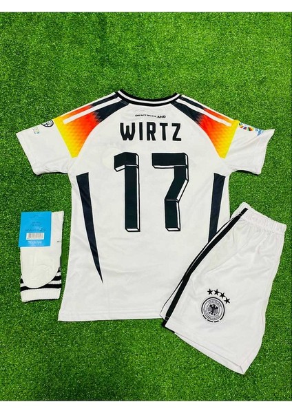 Almanya Euro 2024 Florian Wirtz Iç Saha Çocuk Forması 3'lü Set