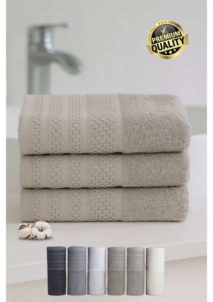 Softure 3’lü El Yüz Havlusu | Günlük Kullanım | 50X90 cm | Yumuşak, Dayanıklı, Hızlı Kuruyan