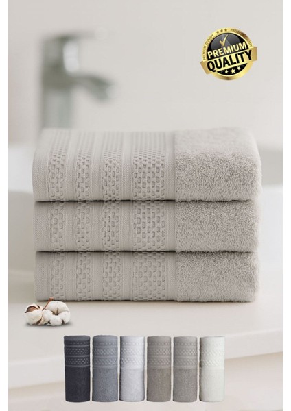 Softure 3’lü El Yüz Havlusu | Günlük Kullanım | 50X90 cm | Yumuşak, Dayanıklı, Hızlı Kuruyan