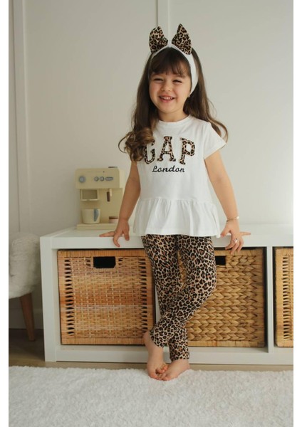 Kız Çocuk Bandanalı Taytlı Takı