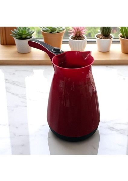 Maisone Kırmızı Elektrikli Cezve 4 Fincan Kapasiteli Hızlı ve Taşma Önleyicili Türk Kahvesi Makinesi modelleri