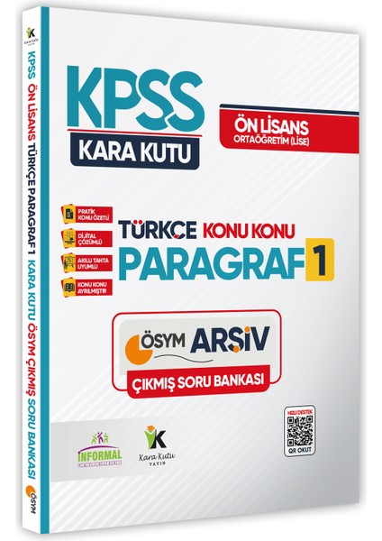 Kpss Önlisans/ortaöğretim Kara Kutu Türkçe Paragraf 3lü Altın Set Çıkmış Soru Bankası Dijital Çözümlü fiyatları