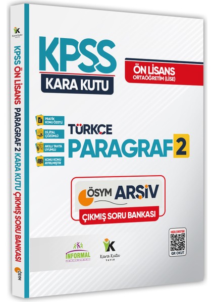 Kpss Önlisans/ortaöğretim Kara Kutu Türkçe Paragraf 3lü Altın Set Çıkmış Soru Bankası Dijital Çözümlü modelleri
