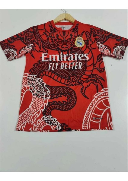 R.e.a.l M.a.d.r.i.d 2023/24 Yeni Sezon Cristiano Ronaldo Ejderha Motifli Özel Konsept Forması (Red) fiyatları