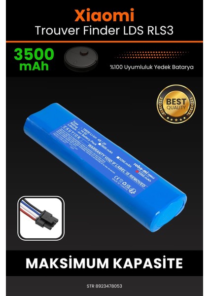 Xiaomi Trouver Finder Lds Rls3 3500MAH Robot Süpürge Bataryası - Yüksek Yoğunluklu Li- Ion Hücre