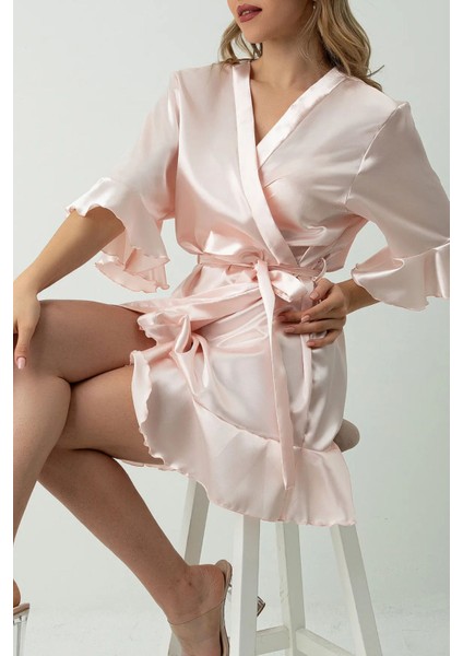 Saten Sabahlık Şortlu Takım Çeyiz Seti