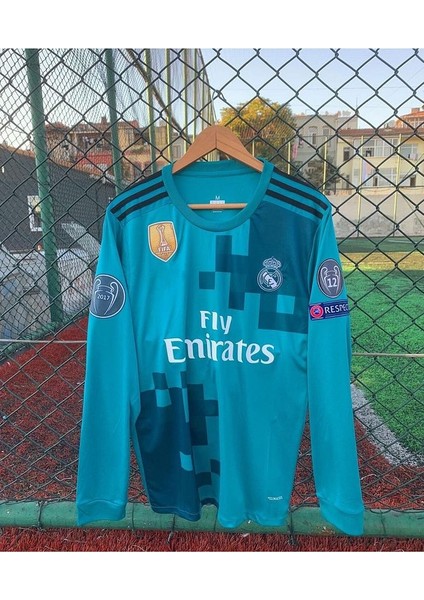 R. Madrid 2018 Cristiano Ronaldo Sezonu Uzun Kollu Turkuaz Forma fırsatları