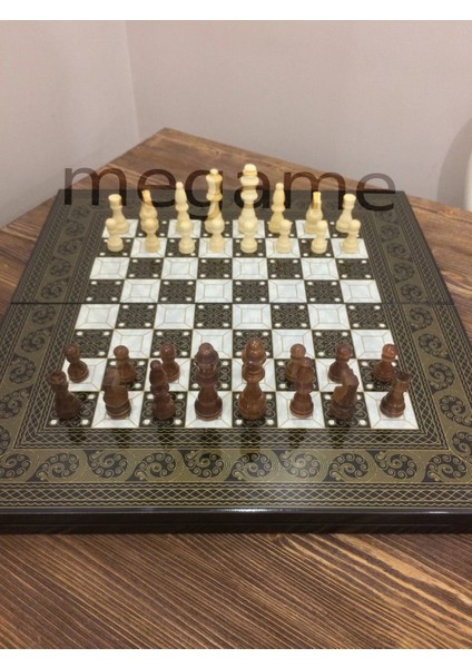 Kişiye Özel Ahşap Tavla Satranç Takımı, Kalın Kasalı Lüx Cilalı Telkari Desen Tavla Takımı modelleri