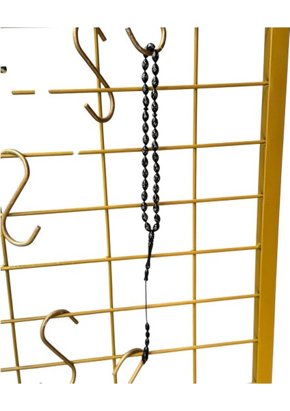 Siyah Kuka Gümüş Detaylı Erkek Doğal Taş Tesbih