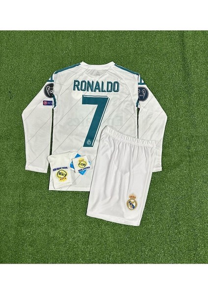 Cristiano Ronaldo Kiev Uzun Kol Çocuk Forması 4'lü Set (Armalı)