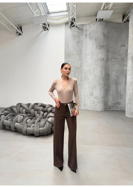 Yüksek Bel Straight Fit Palazzo Pantolon modelleri