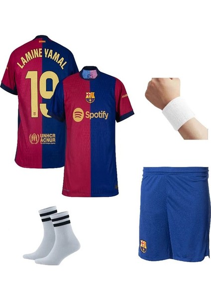 Lamine Yamal 2024-25 Yeni Sezon B,a,r,c,e,l,o,n,a, Iç Saha Çocuk Forması 4'lü Set fiyatları