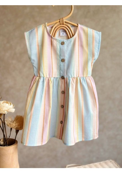 Yeni Sezon Rainbow Kız Çocuk Elbise