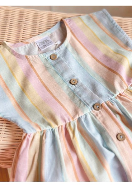 Yeni Sezon Rainbow Kız Çocuk Elbise modelleri