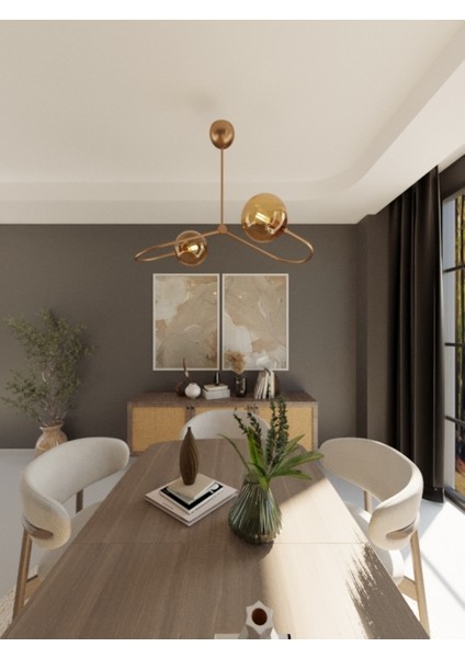 Orbita Modern 2'li Cam Avize
