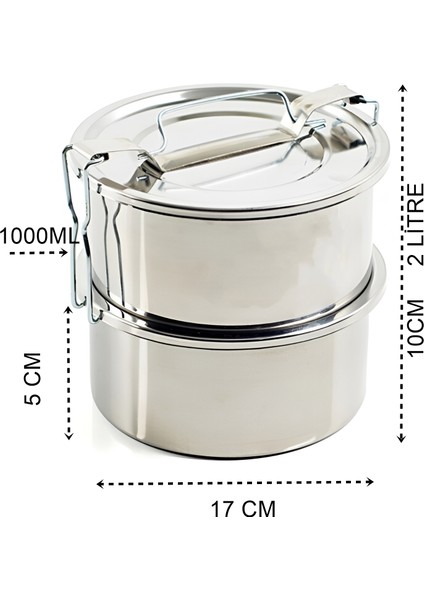 Turk Sefer Tası Paslanmaz Çelik Yemek Kabı 17 cm 2 Litre - DRC1029-4589 fiyatları