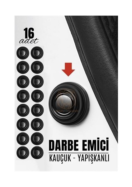 Turk Kapı Bagaj Kaput Ses Darbe Emici Kauçuk Conta 16 Adet - DRC6947-5289