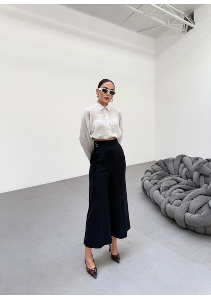 230 gr Poly Viscose Full Lycra Metal Toka Aksesuarli Pantolon