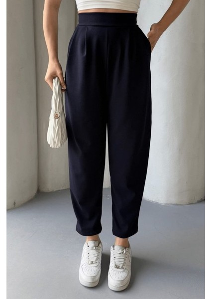 Kadın Scuba Krep Likralı Yan Fermuarlı Lastikli Harem Pantolon fiyatları